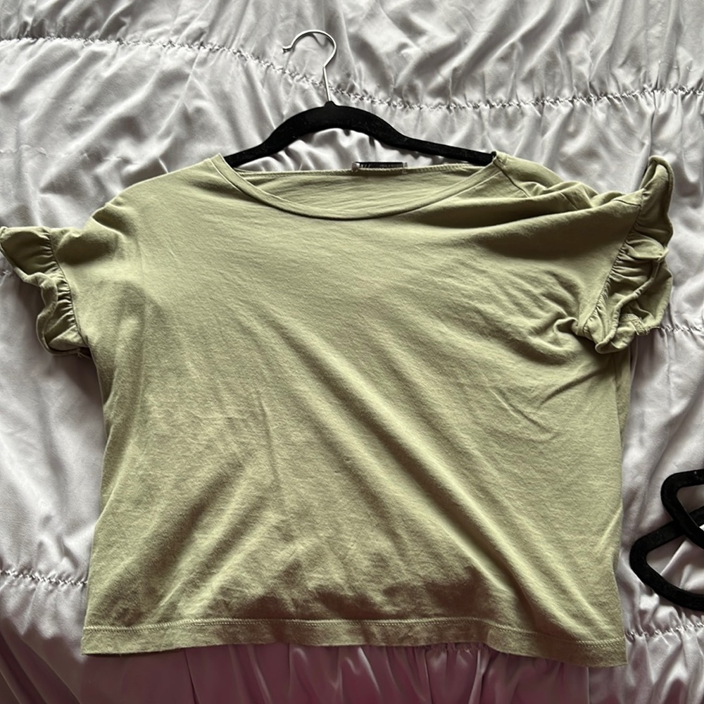 Green zara tee